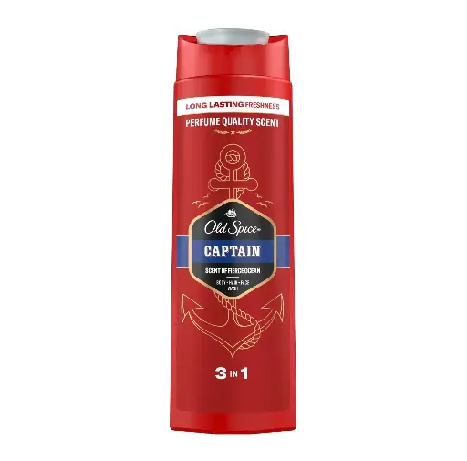 OLD SPICE - CAPTAIN SCENT OF FIERCE OCEAN SHOWER GEL & SHAMPOO 400ML