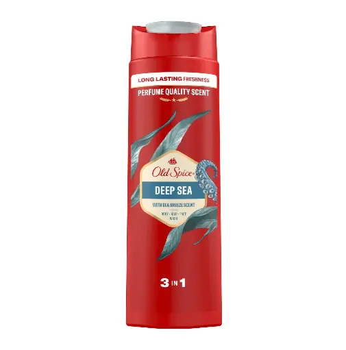 OLD SPICE - DEEP SEA WITH SEA BREEZE SCENT SHOWER GEL & SHAMPOO 400ML