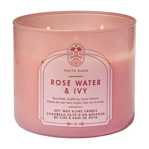 BATH & BODY WORKS - ROSE WATER & IVY CANDLE 411G 