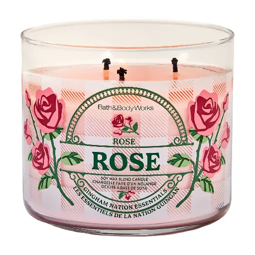 BATH & BODY WORKS - ROSE CANDLE 411G 