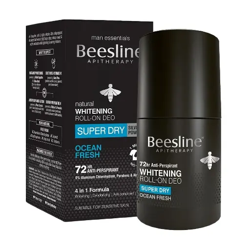 بيزلين - مزيل العرق رول أون لتفتيح البشرة برائحة المحيط المنعشة للرجال يدوم 72 ساعة 50 مل