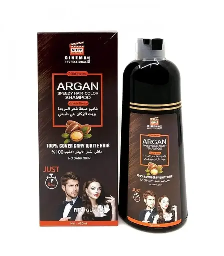 NITRO CANADA - ARGAN SPEEDY HAIR COLOR SHAMPOO LIGHT BROWN 420ML