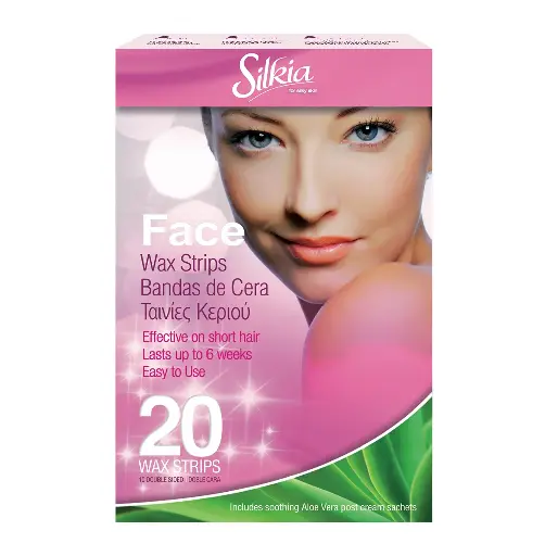 SILKIA - FACE WAX STRIPS 20PCS