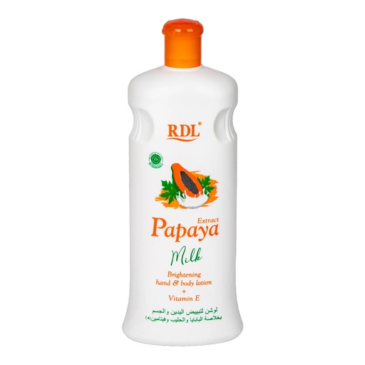 RDL - PAPAYA EXTRACT MILK WHITENING HAND & BODY LOTION + VITAMIN E 600ML
