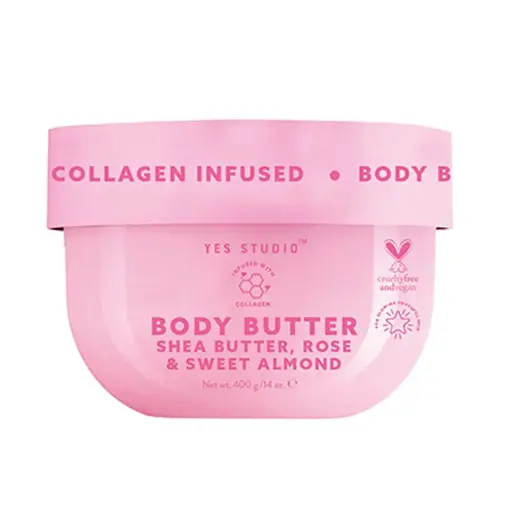 YES STUDIO - ROSE & SWEET ALMOND BODY BUTTER 400G
